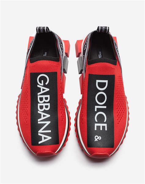 red black and white dolce gabbana sneakers